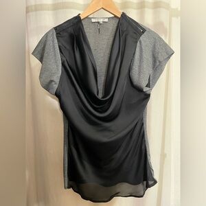 Fate Cowl Neck Jersey Zip Top